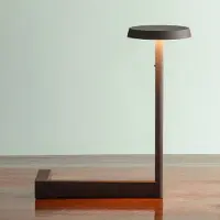 Vibia Design tafellamp Flat, dimbaar, zwart, Woon-/ Eetkamer, metaal, Modern, tafellamp