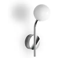 DECOR WALTHER Wandlamp Pep, dimbaar, chroom / zilver, Woon-/ Eetkamer, metaal, Modern, wandlamp