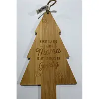 Miko Borrelplankje kerst met tekst Kerst bij jou liefste mama is altijd warm en gezellig!