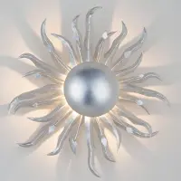 Holländer Design wandlamp SONNE, dimbaar, alu / grijs / zink, Woon-/ Eetkamer, metaal, Design, Wandlamp design