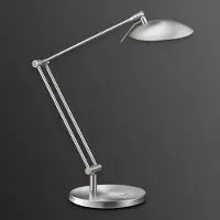 Knapstein LED-bureaulamp COIRA, dimbaar, alu / grijs / zink, Werkkamer / Kantoor, metaal, Design, LED bureaulamp