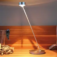 TOP LIGHT Bureaulamp PUK, dimbaar, alu / grijs / zink, Woon-/ Eetkamer, metaal, Design, bureaulamp