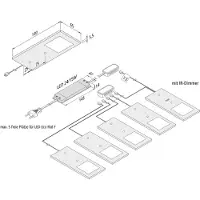 Hera LED meubelverlichting Eco-Pad F 5x-set 3.000K alu F, dimbaar, alu / grijs / zink, Keuken, Aluminium, Modern, kastverlichting