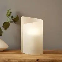 Selene Nachtkastlamp - nachtlampje PAPIRO, wit / opaal, Woon-/ Eetkamer, Glas, Modern, Tafellamp