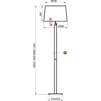 Aluminor Vloerlamp Quatro Up, hout donker, Woon-/ Eetkamer, Hout, Modern, vloerlamp