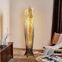 WORU Vloerlamp YUNI, bruin / roest, Woon-/ Eetkamer, Kunststof, Design, vloerlamp