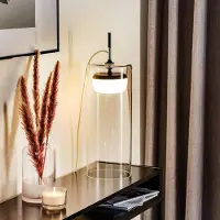 Prandina LED-tafellamp Diver, helder / transparant, Woon-/ Eetkamer, Glas, Modern, LED tafellamp