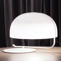 OLUCE Design tafellamp ZANUSO, wit / opaal, Woon-/ Eetkamer, metaal, Design, tafellamp