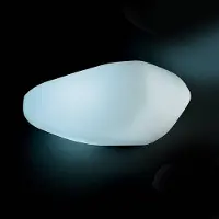 OLUCE Stone sfeerlamp, lengte 42 cm STONES, wit / opaal, Kunststof, Design