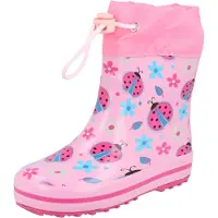 Beck Regenlaarzen 'Glückskäfer' blauw / hemelsblauw / pink / rosa / zwart