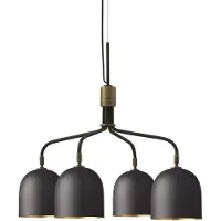 Gubi Howard Chandelier 4 | Gunmetal Shade | Short