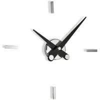Nomon Puntos Suspensivos Wandklok 4ts | Chromed, Black Steel Hands