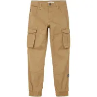Name it Broek 'Bamgo' lichtbruin / antraciet / wit