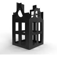 STEELLISH Lantaarn Canal Houses S | staal zwart 10x10x19 cm windlichten | NADUVI