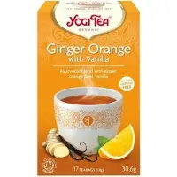 Yogi tea 6x Biologische Thee Ginger Orange Vanilla 17 stuks
