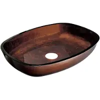 Sapho Kvaore glazen waskom 54x40cm koper