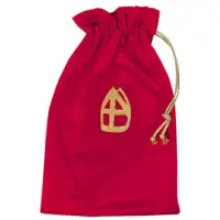 Witbaard strooizak met mijter polyester roze