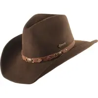 Scippis Western Bandit – 100% wollen hoed met leren band