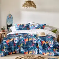 De Witte Lietaer Dekbedovertrek Whales Deep Blue Percal-260 x 200 / 220 / 240 cm | Extra Breed