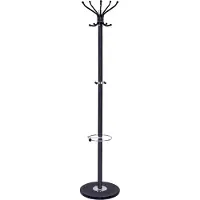Springos Staande Kapstok | 14 Haken | Garderobe Kapstok | Zwart | 176 cm