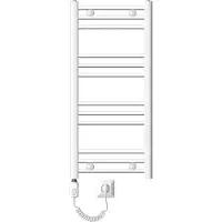 LuxeBath ECD Germany Badkamerradiator elektrisch met verwarmingselement 300W - 400 x 800 mm - wit - recht met zijaansluiting - handdoekverwarmerradiator handdoekendroger