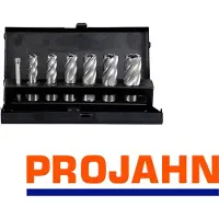 Projahn kernboor set HSS-CO 8%, in metalen koffer, 7 st, diameter 12/14/16/18/20/22 mm, 1 geleidepen / opnemen : WELDON