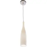 Fantasia KIRINA pendel 1xE27 geborsteld staal/melkwit glas