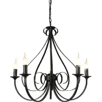 Fantasia MARQUIS luster 5x E14 antiek zwart