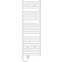 LuxeBath ECD Germany Badkamerradiator elektrisch met verwarmingselement 1200W - 600 x 1800 mm - wit - recht met zijaansluiting - handdoekverwarmerradiator handdoekendroger
