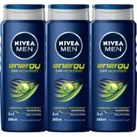 Nivea MEN Energy Douchegel - 3 x 500 ml - Voordeelverpakking