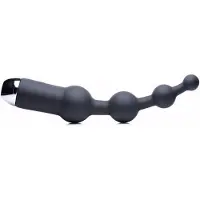 Tom of Finland 10x Silicone Anal Balls - Black