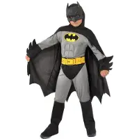 Ciao - Costume w/muscles - Batman (Grey) (124 cm)