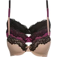 Bonprix Voorgevormde beugel bh met gerecycled polyamide (set van 3) maat 95