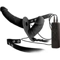 Erotic Treasure Dubbele Realistische Strap on met vibratie