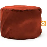 Whoober zitzak poef "Rhodos" velvet bordeaux rood - Wasbaar - Zacht en comfortabel