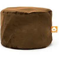 Whoober zitzak poef "Rhodos" velvet taupe - Wasbaar - Zacht en comfortabel