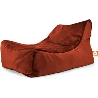 Whoober loungestoel zitzak "Bali" velvet bordeaux rood - zacht en comfortabel - Wasbaar