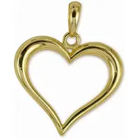 New Bling 9NBSAM-G210486 Gouden Hanger - Dames - Hartje - Open - 15 x 16,3 mm - 14 Karaat - Goud