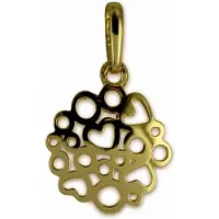 New Bling 9NBSAM-G210509 Gouden hanger - Dames - Hartjes - 9 mm Doorsnee - 14 Karaat - Goud