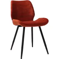 Naber GmbH (Tablon) Velvet eetkamerstoel Toby koper