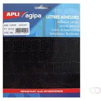 Agipa etiketten cijfers en letters letterhoogte 20 mm, 184 letters