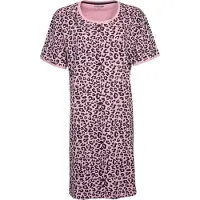 Irresistible Dames Nachthemd - Katoen - Panterprint - Roze - Maat M