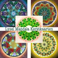 LYSEL Mandala Kerstkaarten - 5 stuks met luxe envelop