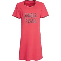 Irresistible Dames Nachthemd - 100% Gekamde Katoen - Rood - Maat S