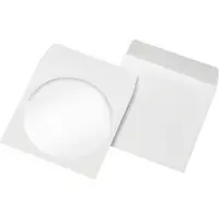 Mailmedia CD/DVD-papierhoesjes, met venster, offset witá