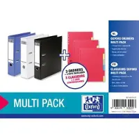 Oxford Smart Pro+ ordner + tabbladen (multipack 3 + 3)