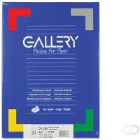 Gallery witte etiketten ft 70 x 38 mm (b x h), rechte hoeken, doos van 2.100 etiketten