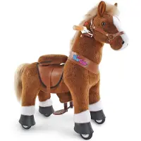 Ponycycle Bruin met rem en geluid - klein