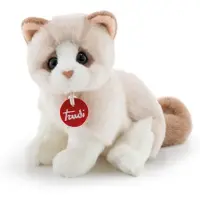 Trudi - Classic Knuffel Kat Brad 24 cm - Handgemaakt in Italie - Zacht pluche - Knuffeldier voor jongens en meisjes - Gevlekt - 20x16x24 cm maat S