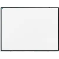 Smit Visual Whiteboard gelakt staal - - Softline profiel zwart - 100x2